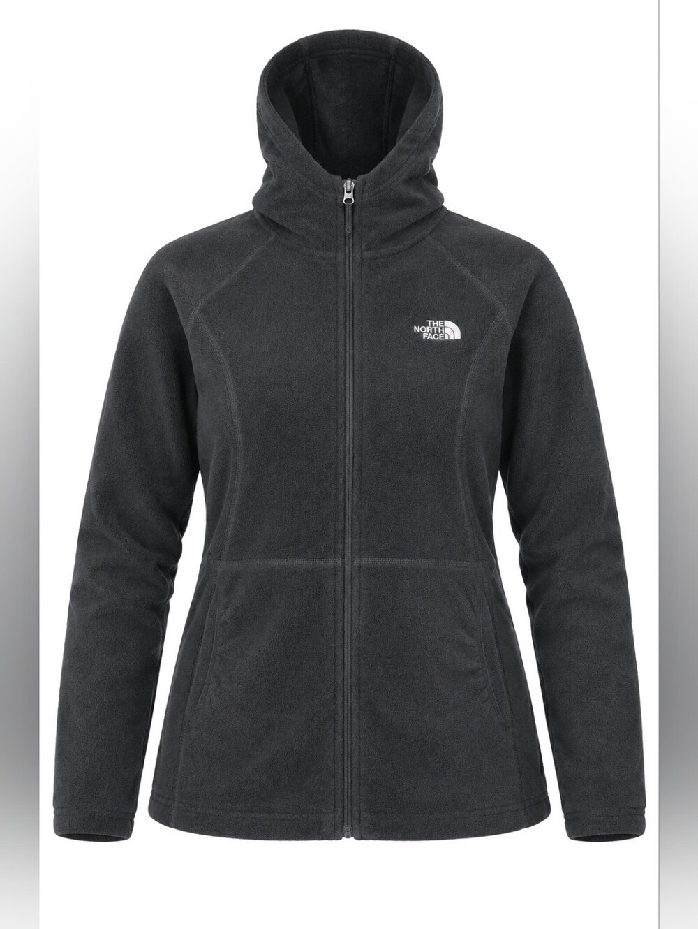 The North Face Women's Black Zip-Up Hooded Fleece Jacket Sz XL